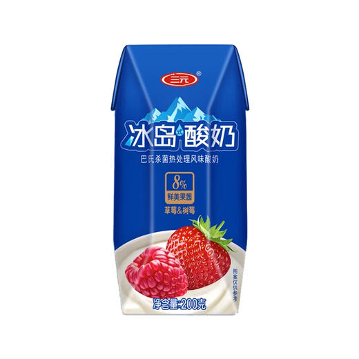 三元芭蒂欧酸奶 草莓树莓味 200g 商品图0