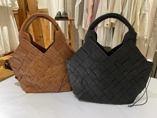 ichi棕/黑牛皮编织手提包 商品图6