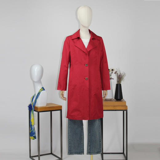 FOCALS福柯斯春秋新款宽松休闲修身长袖中长款外套风衣FYQCF609R1 商品图4