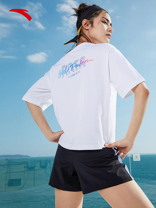 安踏SORONA冰感抗菌科技丨短袖t恤女夏季新款运动上衣162227126-1/2 商品图2