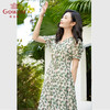 乔万尼夏季新款碎花真丝连衣裙女重磅高档桑蚕丝EF2E356 商品缩略图3