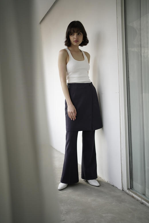 Viktoria Chan | SS22084 Rika skirt trousers [短裙长裤两件套 灰] 商品图1