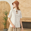 famecoco范可儿甜飒风女装衬衫夏季轻奢小众炸街上衣纯棉通勤F223BA005 商品缩略图0