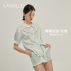【卢璐说专享】主推款 SANGLUO桑罗新品|弄潮基础款 肉粉色娃娃领真丝睡衣套装上衣裤子 商品缩略图1