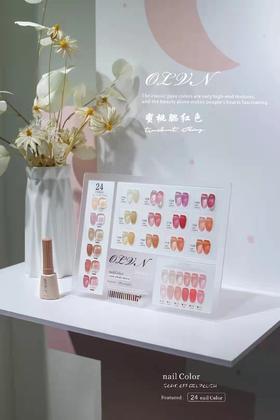 蜜桃腮红色 24色套  配送刷好色板