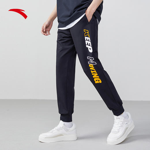 安踏针织长裤男2022夏新款透气收口束脚裤152228307-2 商品图1