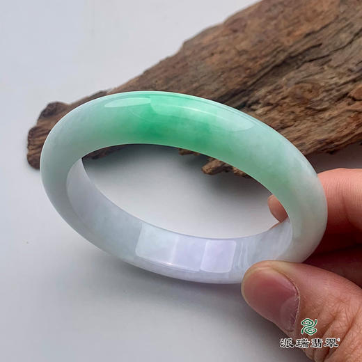 派瑞翡翠 翡翠手镯 糯种 绿色 商品图2