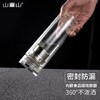 山重山水杯双层家用带盖玻璃杯大容量茶水分离杯男女水杯便携泡茶杯高档商务透明杯子 （圆通）高山流水杯320ml 商品缩略图4