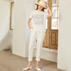 famecoco范可儿裤子女夏薄款白色直筒休闲裤时髦时尚洋气F223GA027 商品缩略图1