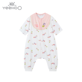 英氏-寝具类（夏）F2蘑幻粉分腿睡袋扇贝壳色L