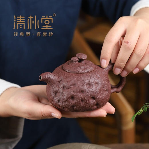 清朴堂供春紫砂壶经典五壶系列单壶 大红袍 商品图0