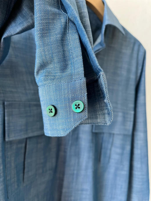 【必入单品】噢蜜ooomeooo情侣工装感衬衫牛仔免水洗 商品图8