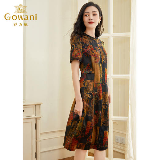 乔万尼重磅真丝连衣裙女夏季新款大牌高档桑蚕丝EF2E343 商品图3