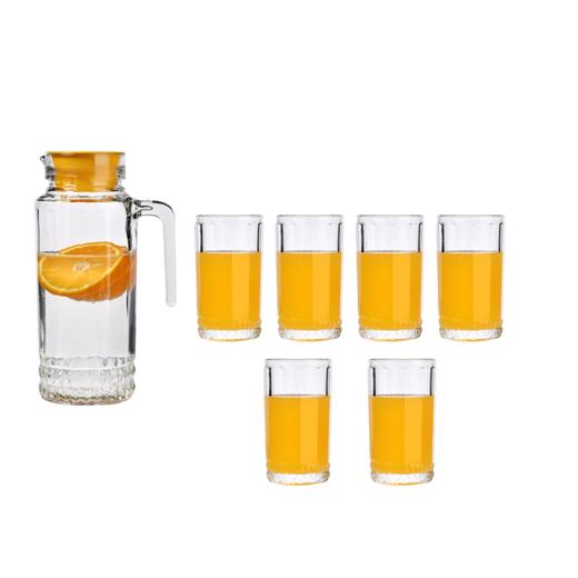 山重山 冷水壶 大容量玻璃杯套装花茶果汁杯热饮家用玻璃凉水壶水杯套装 一壶六杯 【顺丰】璀璨水壶+6只直杯 商品图9