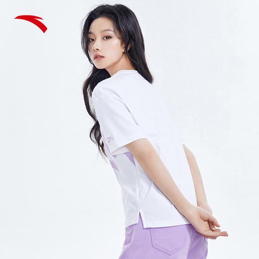 安踏短袖女2022夏季新款T恤休闲运动上衣162228107-1/2/5 商品图1