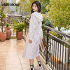 oldcolour2022春季设计感大口袋全棉连帽白色连衣裙BO12103076B 商品缩略图1