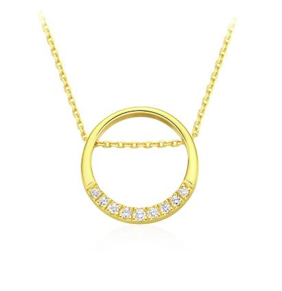 周大福17916系列22K金镶钻项链NU2149 商品图2