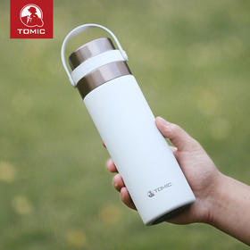 特美刻TOMIC保温杯男女士陶瓷内胆大容量水杯学生户外便携运动定制杯子TW60106白色550ml