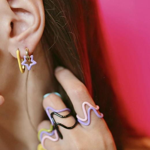 北京仓｜Eshvi-Star-紫色 耳环［英国设计师］ 商品图3