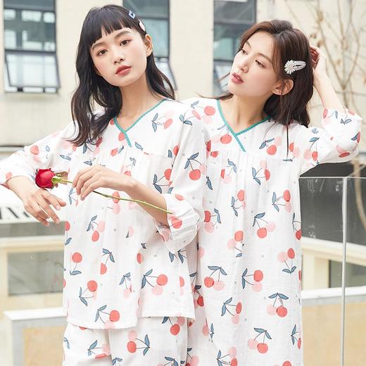 3楼 美标女7分袖甜美家居套装纯棉64780 商品图0