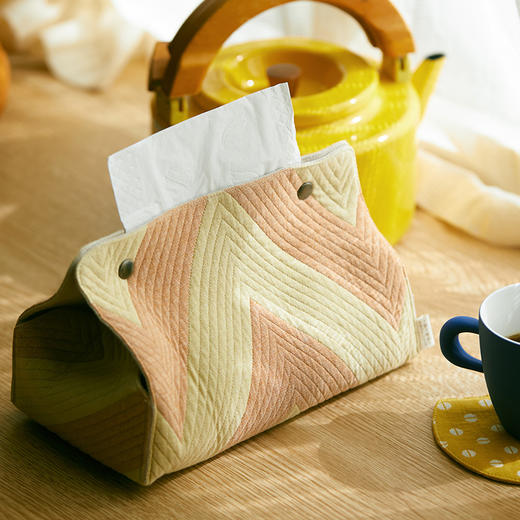 几何暗扣纸巾盒布艺纸巾套 商品图1