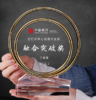 水晶奖杯定制创意彩色金属定做优秀员工企业年会颁奖高档大气2021 新款【金银铜三色】【玉石/K9水晶/彩印】 商品缩略图1