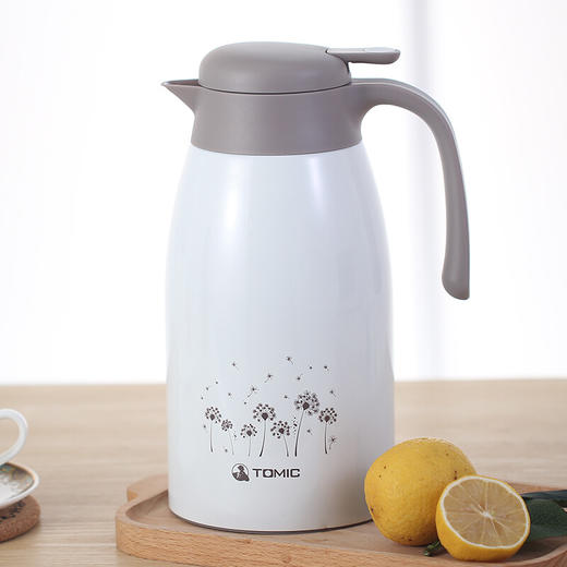 特美刻TOMIC保温壶家用大容量316不锈钢暖水瓶办公室2L白色保温水壶TJL9232 商品图7