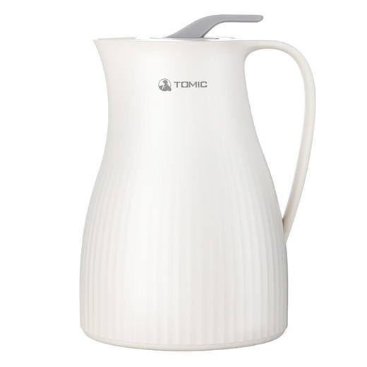 特美刻（TOMIC）保温壶家用办公热水瓶玻璃内胆真空保温水壶1L大容量开水瓶 TJ10008 白色 商品图5