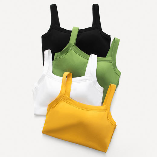【打底+美背+内衣】夏季新款纯棉女士背心 带胸垫 美背防走光打底内搭吊带 FX 商品图2
