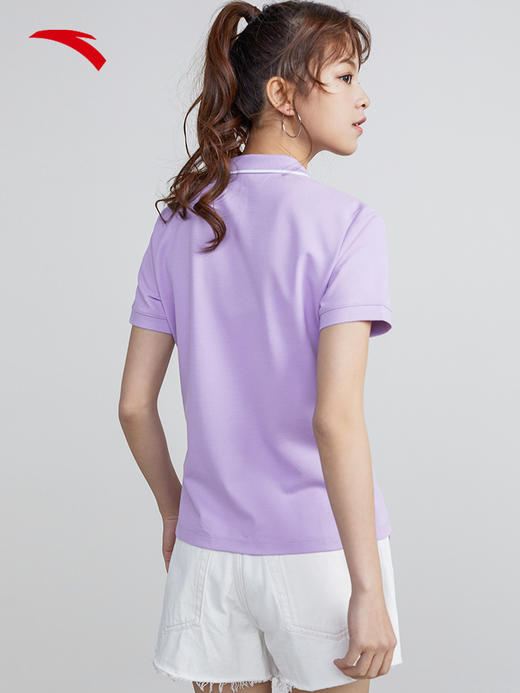 安踏短袖t恤女2022夏季新款纯色简约上衣宽松透气女上装162228144-1/2/3 商品图1