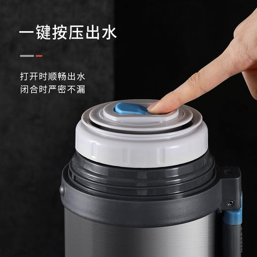特美刻TOMIC保温壶1.8L不锈钢大容量保温瓶户外车载便携旅行壶TH78008本色 商品图2