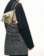 SimP/A22rbd-02“rebuild”编织结构纯棉牛仔托特包 商品图0