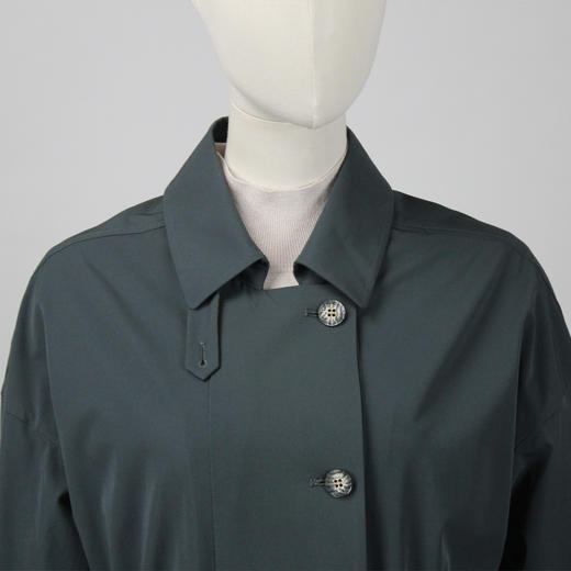 FOCALS福柯斯新款休闲收腰七分袖短款纯色外套风衣F2YAF199G7 商品图3