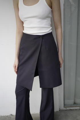 Viktoria Chan | SS22084 Rika skirt trousers [短裙长裤两件套 灰]