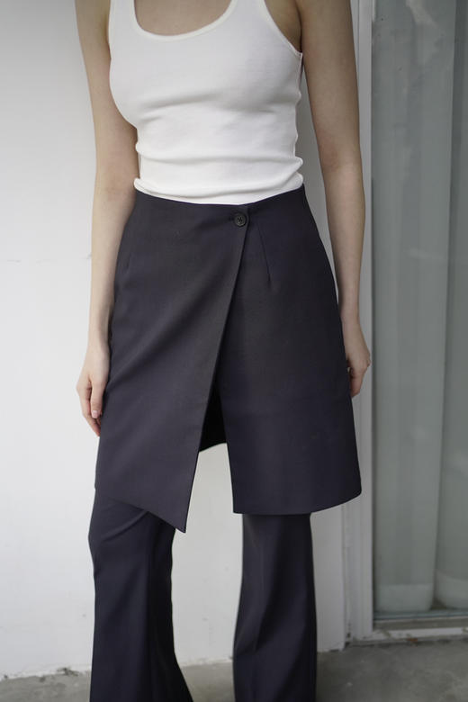 Viktoria Chan | SS22084 Rika skirt trousers [短裙长裤两件套 灰] 商品图0
