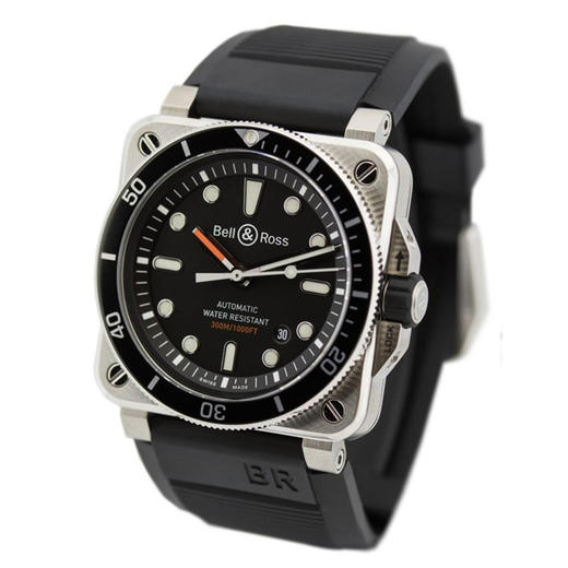 Bell & Ross 柏莱士 瑞士进口深潜水表全自动机械手表 BR0392-D-BL-ST/SRB 商品图2