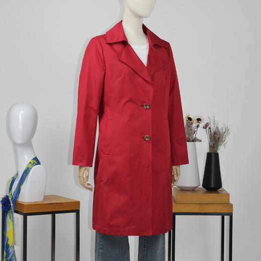 FOCALS福柯斯春秋新款宽松休闲修身长袖中长款外套风衣FYQCF609R1 商品图1