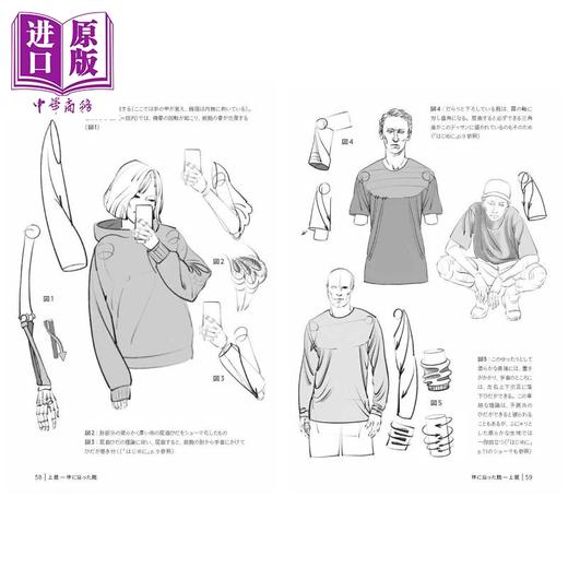 【中商原版】衣服褶皱 morpho人体素描 日文原版 进口艺术 服のシワを描く (モルフォ人体デッサン ミニシリーズ) 商品图1