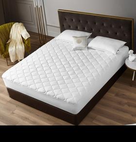 【6F】罗卡芙家纺 床上用品 纯棉防滑双人床垫 经典提花床笠保护垫 薄款