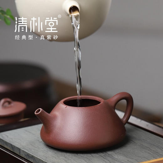 清朴堂子冶石瓢紫砂壶经典五壶单壶 大红袍 商品图3