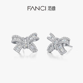 【明星同款】FANCI范琦【灵动结系列】蝴蝶结耳饰925银小巧简约百搭耳钉