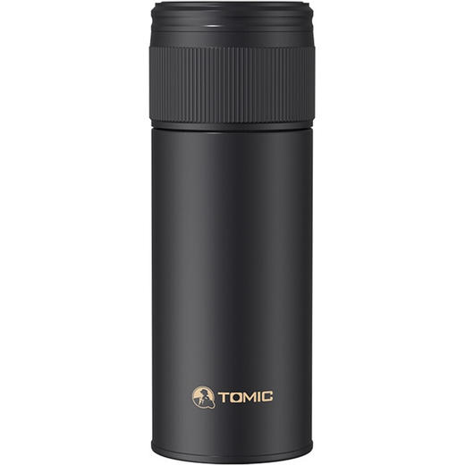 特美赢杯TOMIC保温杯茶水分离杯纯钛茶隔陶瓷内胆高档商务泡茶杯便携水杯男 黑色350ml 商品图7