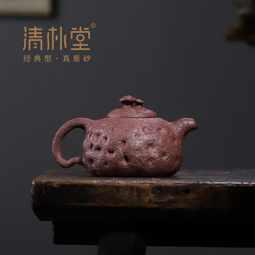 清朴堂供春紫砂壶经典五壶系列单壶 大红袍 商品图4