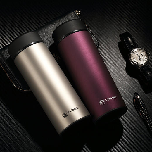 TOMIC特美刻保温杯304不锈钢男女水杯泡茶杯  特美赢杯子 1BBS1065 350ML 香槟色 商品图1