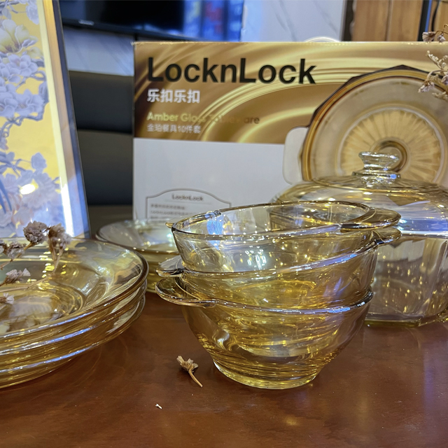 （约会春天）乐扣乐扣金珀餐具十件套