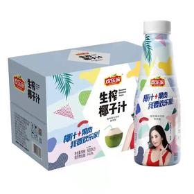 欢乐家 生榨椰子汁 果肉椰汁饮料 500ml*15瓶 整箱装