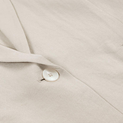 METTE22年春夏新品女士亚麻外套时尚通勤一粒扣长袖开衫百搭上衣 商品图3