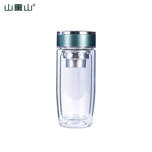 山重山玻璃杯双层耐热便携高档保温水杯女透明创意男士水晶泡茶茶水分离杯子 （圆通）双层随手杯320ml 商品图9