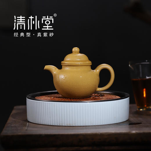 清朴堂 紫玉清朴紫砂壶系列 经典五壶单壶 掇球壶 掇球-黄金段泥 商品图5