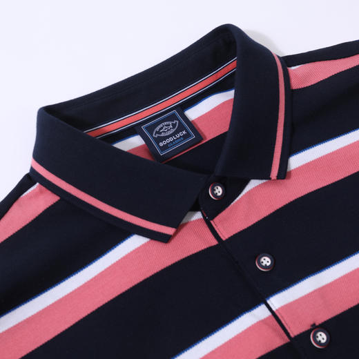 GOOD LUCK/德鲨微弹棉质亲肤舒适条纹休闲短袖T恤LY03050-857 商品图4